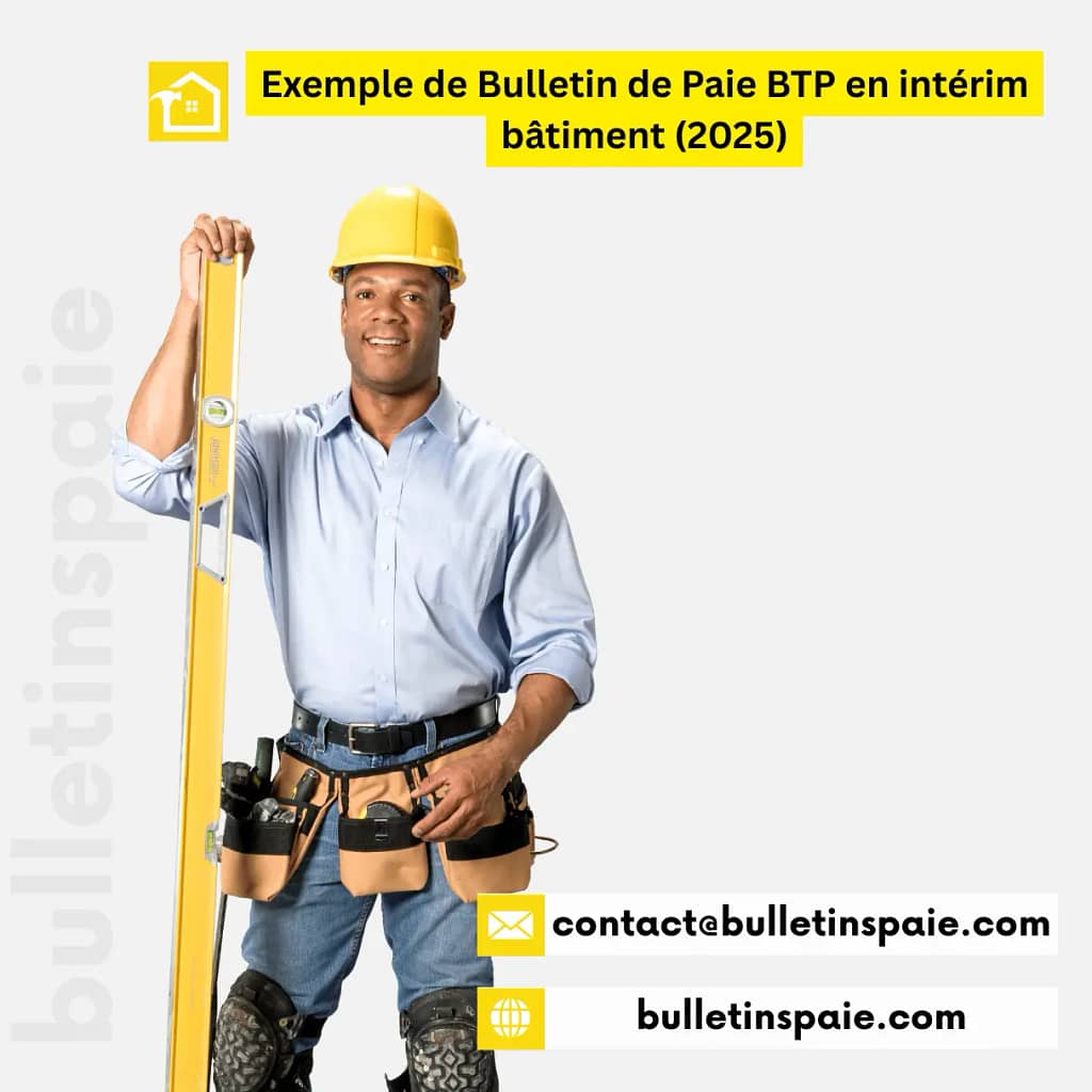 Exemple de Bulletin de Paie BTP en intérim bâtiment (2025 ...